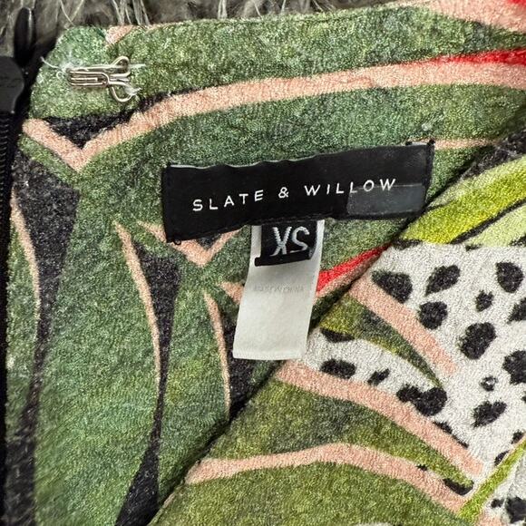 Slate & Willow Tropical Jumpsuit in Green Multi, Size XS - Picture 5 of 8